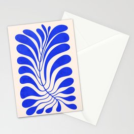 Electrik Blue Ferns: Matisse Edition Stationery Card