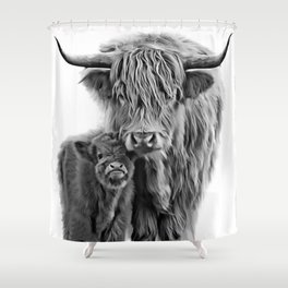 Highland Cow and The Baby Shower Curtain