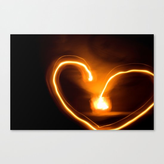 fire heart Canvas Print