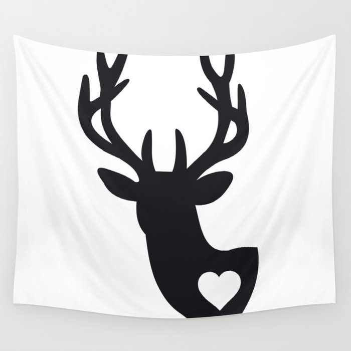 Love Deer Wall Tapestry