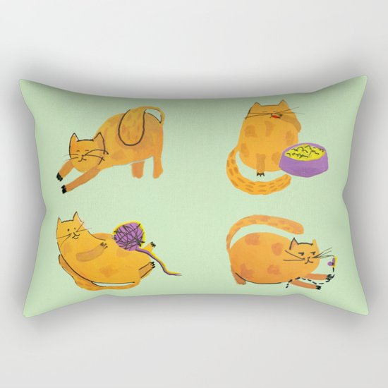 Fat cat fun Rectangular Pillow