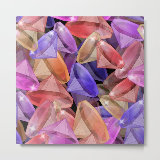 Placer precious stones gems . Metal Print