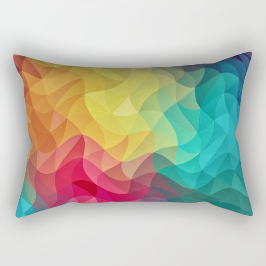 Abstract Color Wave Flash Rectangular Pillow