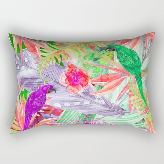 exotic parrots i Rectangular Pillow