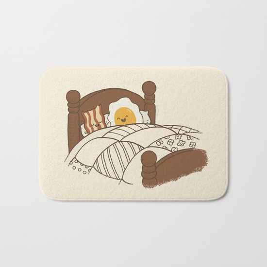 Breakfast In Bed Bath Mat