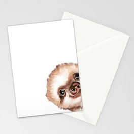 Sneaky Baby Sloth Stationery Card