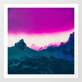 Cinematic Mountains Filter Art Print