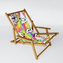 Unicorns and rainbows in the sky Sling Chair