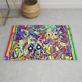Open your eyes Mort Rug | Graphicdesign, Genius, Bright, Grandpa, Rick, Space, Abstract, Wild, Digital, Portal 