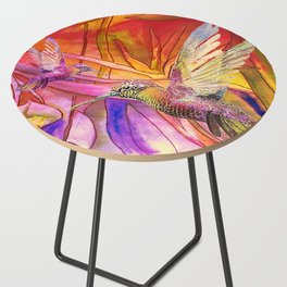 Hummingbird's Flower Side Table
