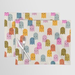 Rainbow Ghosts // White Placemat