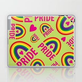 Rainbow Pride and Pink Hearts Laptop Skin
