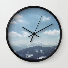 The alps 1 Wall Clock | Digital, Landscape, Nature, Photo 