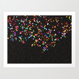 Confetti Mosaic Cells Art Print