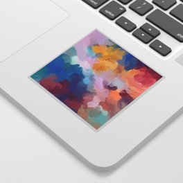 New Beginnings In Full Color | Abstract Texture Color Design Sticker