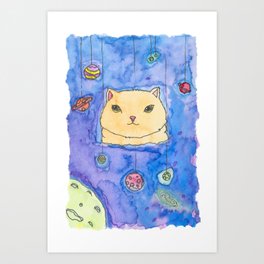 Galactic Cat Art Print