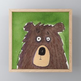 GREEN BEAR Framed Mini Art Print