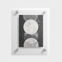Monochromatic Moon Phases Floating Acrylic Print