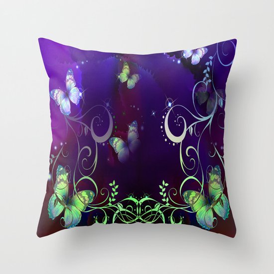 Butterfly Fantasy Throw Pillow