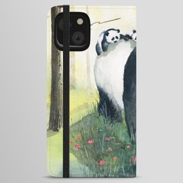 Panda family iPhone Wallet Case