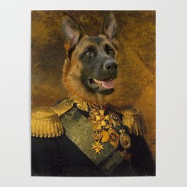 German Shepherd General Portrait Painting | Dog Lovers! Poster