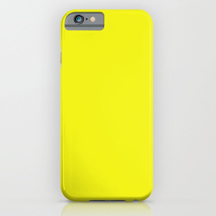 Fluorescent yellow iPhone Case