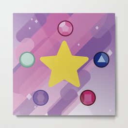 The Crystal Gems Metal Print | Colors, Love, Amethyst, Fusions, Friends, Ruby, Rose, Sapphire, Digital, Save 