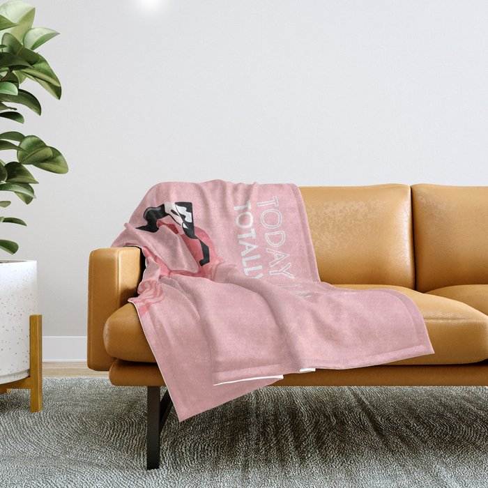 Flamazing Flamingo - what would a flamingo say if it could talk Throw Blanket