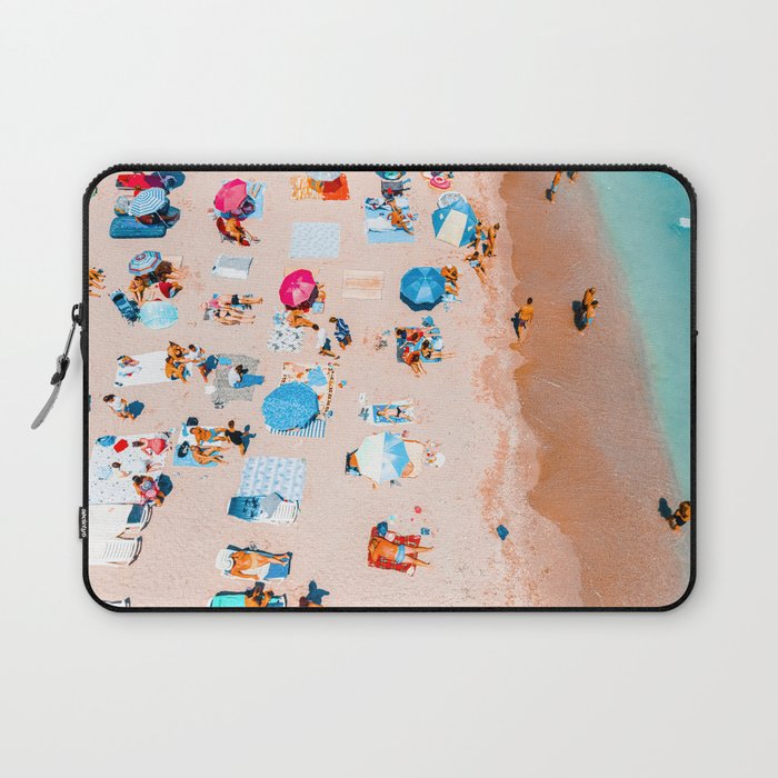 Coastal Sandy Beach Print, Aerial Beach, Aerial Bondi Beach, Ocean Waves, Waves Print, Sea Print, Modern Home Decor, Art Print Laptop Sleeve