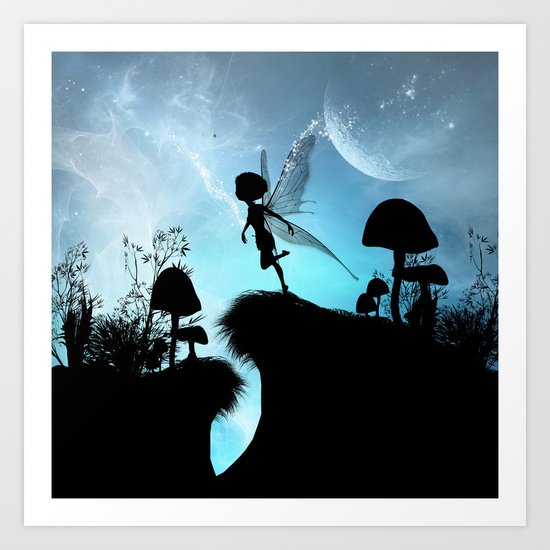 Fairy silhouette Art Print