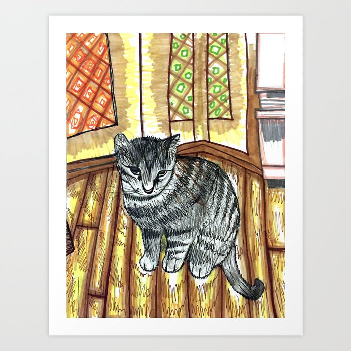 Willow Kitty Art Print