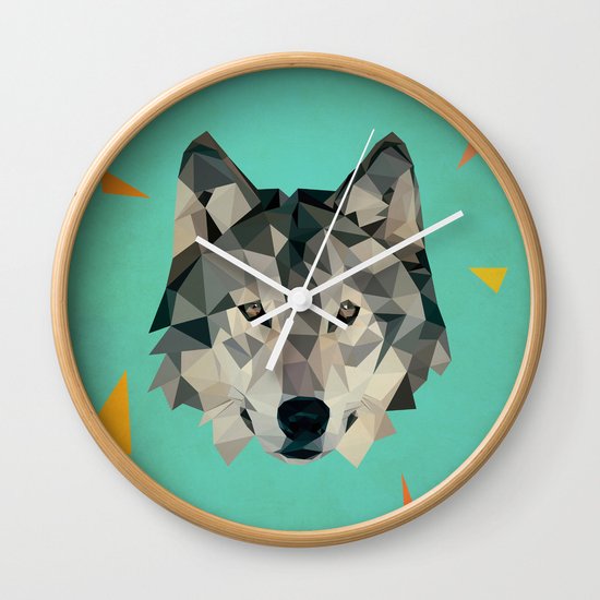 wolf Wall Clock
