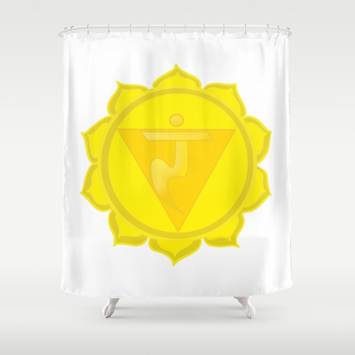 Manipura Chakra Solar Plexus chakra Yoga Shower Curtain
