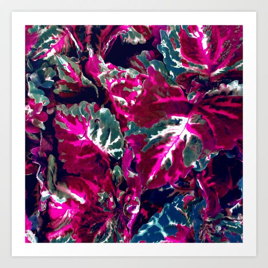 Vintage Satin foliage Art Print