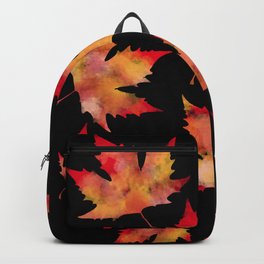 Maple leaves black Backpack