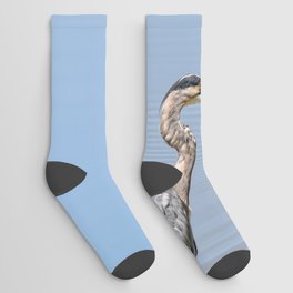 Great Blue Heron Fishing - II Socks
