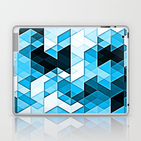 Blue Crystal Confusion Laptop & iPad Skin