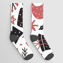 Christmas new year pattern Socks