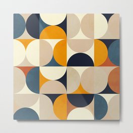 mid century abstract shapes fall winter 1 Metal Print