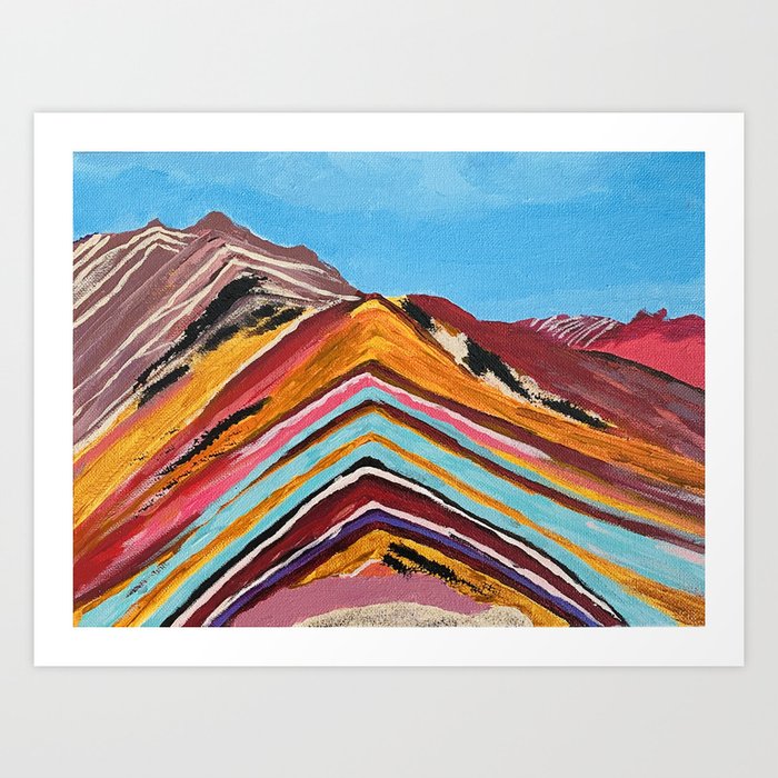 Rainbow Mountains Peru Art Print