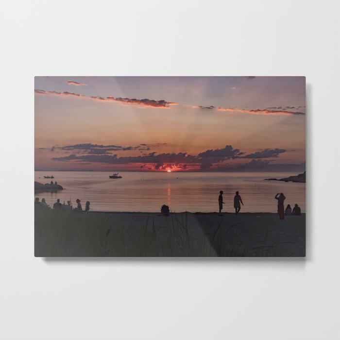 Sunset at the Beach Metal Print