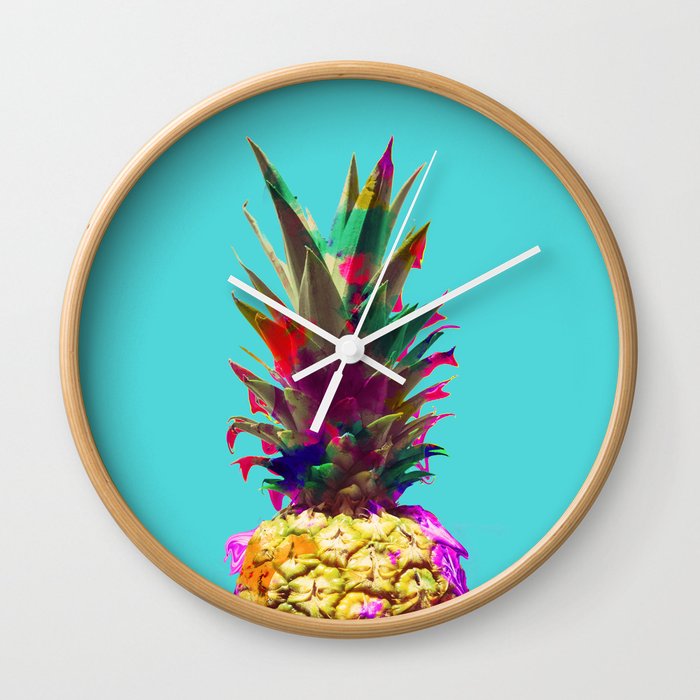 Colorful pineapple Wall Clock