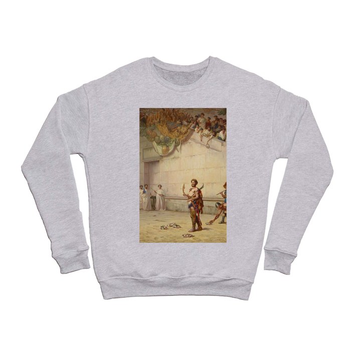 The Emperor Commodus Leaving the Arena at the Head of the Gladiators - by edwin blashfield Crewneck Sweatshirt