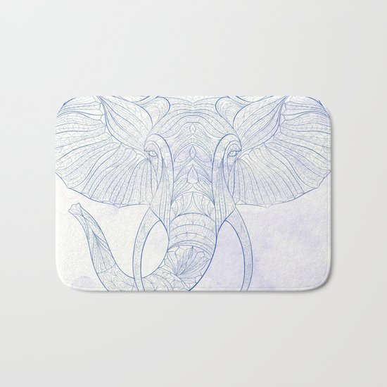 Ethnic Elephant Bath Mat