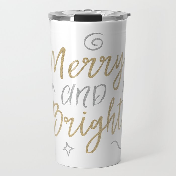 Merry and Bright Travel Mug