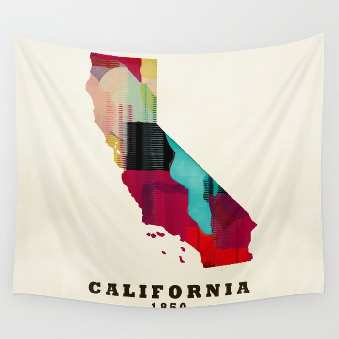 California state map modern Wall Tapestry by bri.buckley  Society6