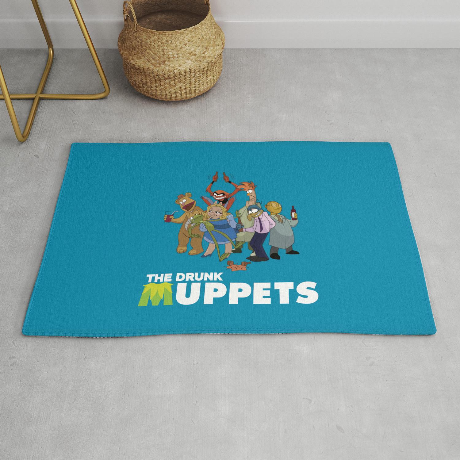 Drunk Muppets Cartoon Parody Rug By Jaredgase Society6