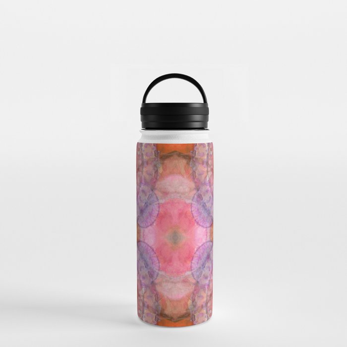 Heart Song - Red And Purple Mandala Art Water Bottle