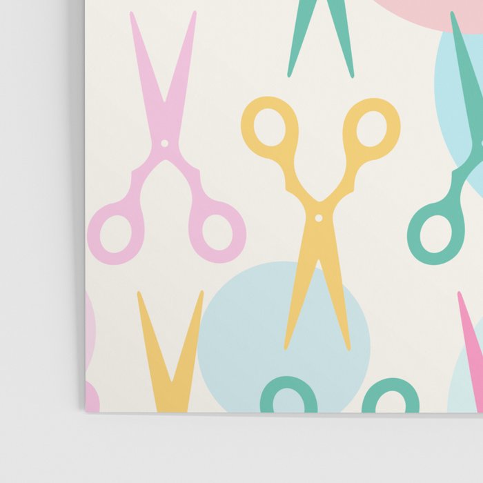 Hair Scissors Pastel Pattern Sticker for Sale by XOOXOO