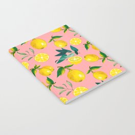 Summer, citrus ,Sicilian style ,lemon fruit pattern  Notebook